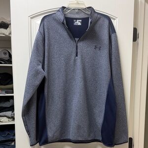 Under Armour Heather Gray and Navy Quarter-Zip